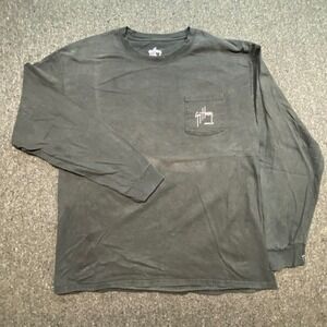 Guy Harvey‎ Long Sleeve T Shirt XL Mens Black Fishing Graphic Pocket Tee 2010